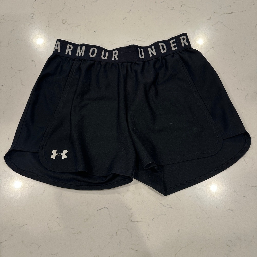 Under Armour Womens HeatGear Loose Fit Running Shorts Black SM